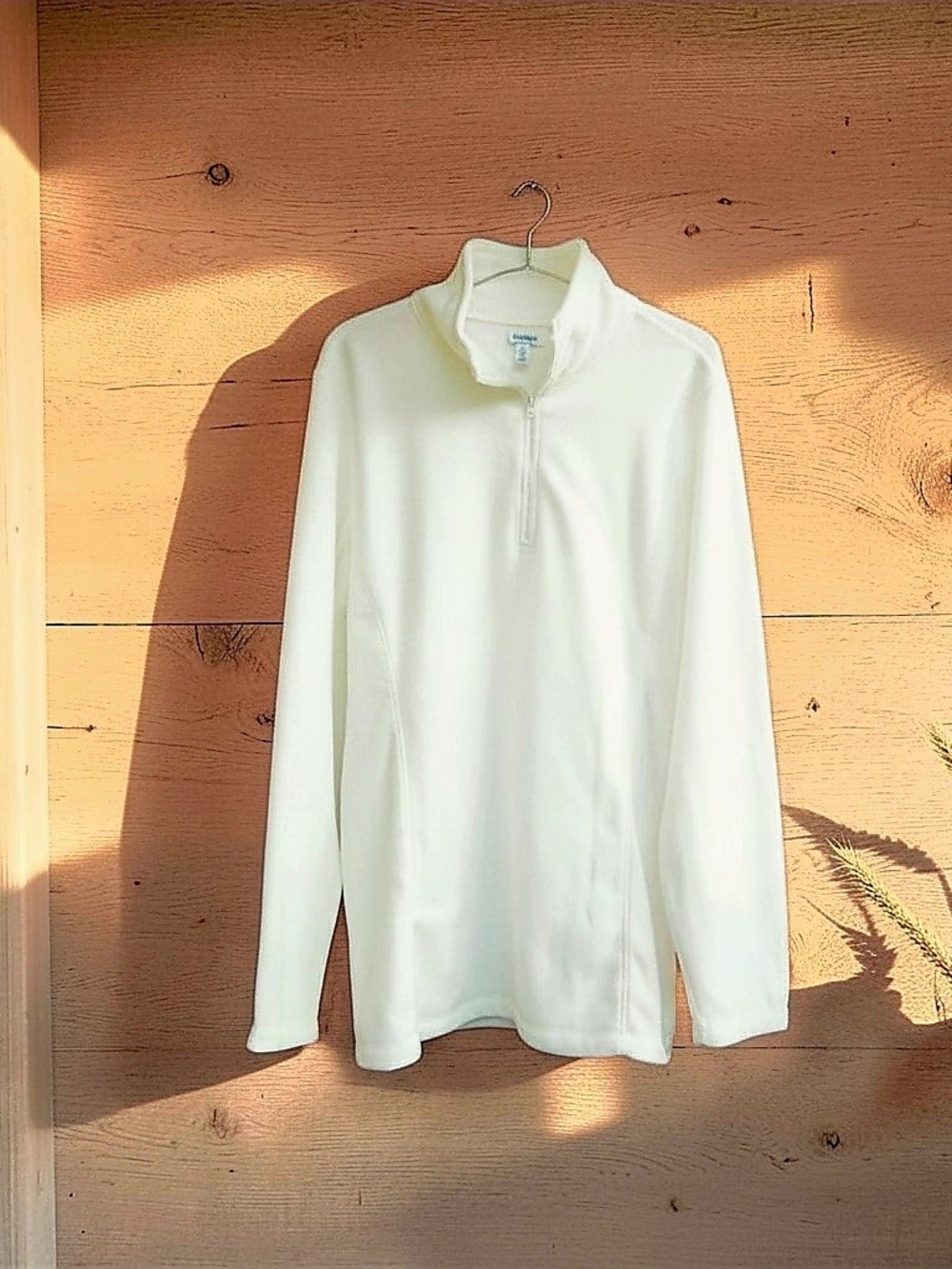 Old Navy Women’s XXL Ivory Quarter-Zip Fleece Pullover Soft Cozy Layering